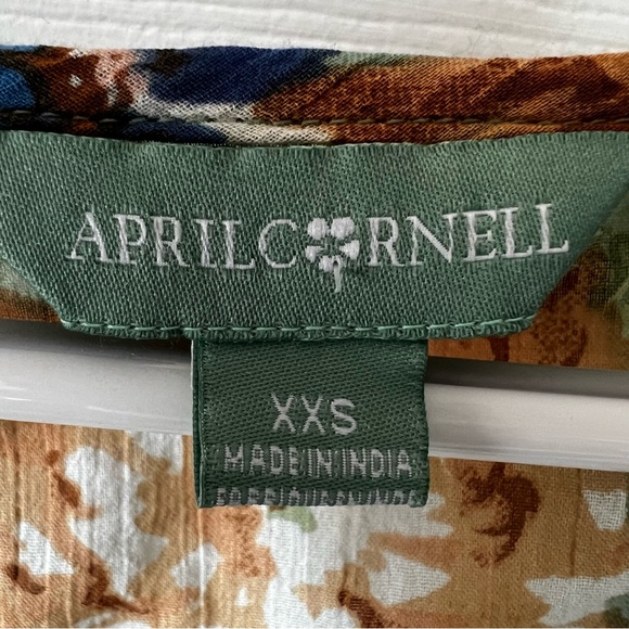 APRIL CORNELL | Oversized Charming Floral Boho Tunic Top - Picture 6 of 6